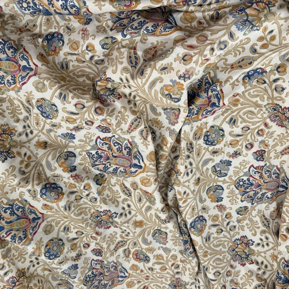 Vintage Ralph Lauren Marrakesh Rug King Size Duvet Comforter Cover Beige Sateen
